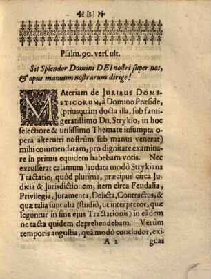 De Juribus Domesticorum Positiones Inaugurales