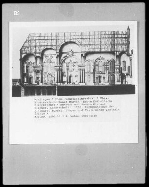 Wiblingen (Ulm), ehem. Benediktinerkloster (gegr. 1093), Entwurf der Klosterkirche