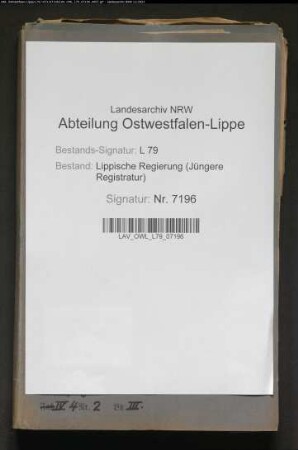 Regulierung der lippisch-preußischen Landesgrenze / Kommissionsakten - Band 3