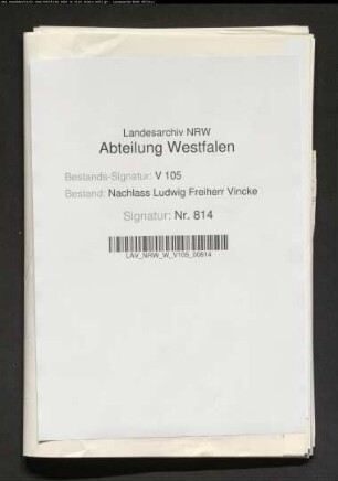 23 Briefe des Gatten Ludwig Vincke
