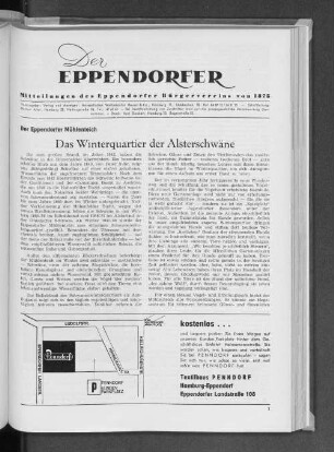 Der Eppendorfer Mühlenteich Das Winterquartier der Alsterschwäne