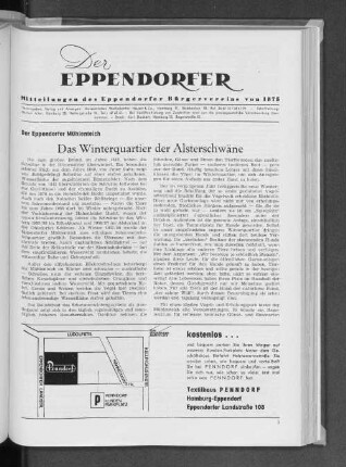 Der Eppendorfer Mühlenteich Das Winterquartier der Alsterschwäne