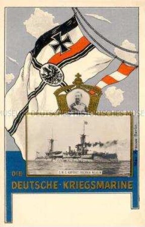 Postkarte der deutschen Kriegsmarine