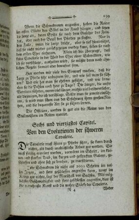 Sechs und vierzigstes Capitel. Von den Evolutionen der schweren Cavalerie.