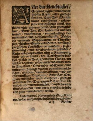 Hertzog Heinrichs von Braunschweig Antwort, Der Keiserlichen Maiestat, auff die vbergebene Supplication, der Mordbrenner halben, gegeben