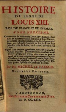 Histoire Du Règne De Louis XIII., Roi De France Et De Navarre, 9,1