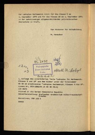 Der Lehrplan Mathematik ...