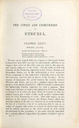 The cities and cemeteries of Etruria. 2