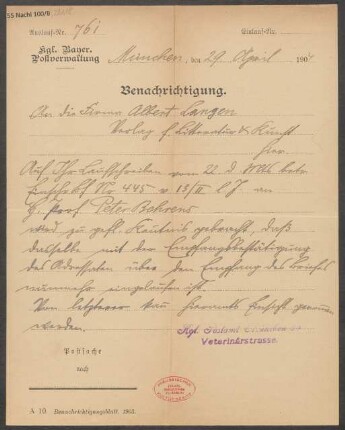 Brief an Albert Langen <München> : 29.04.1904