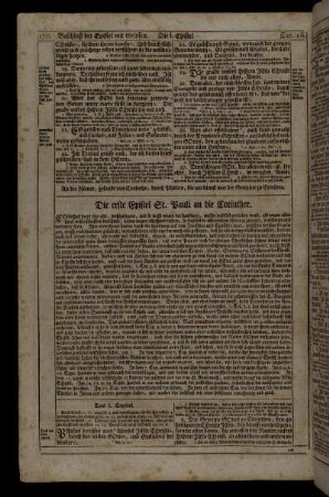 Die erste Epistel St. Pauli an die Corinther. - Die andere Epistel St. Pauli an die Corinther.