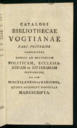B. Pars Posterior Historica.