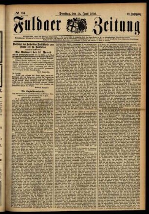 Ausgabe vom Dienstag, den 14. Juni 1892.