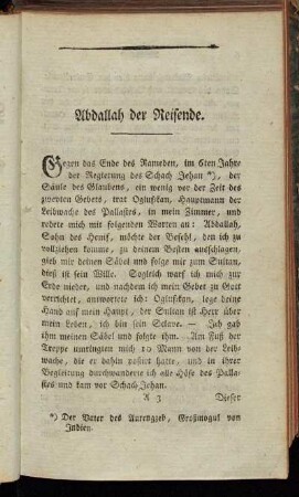 Abdallah der Reisende.