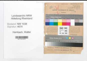 Entnazifizierung Walter Hambach , geb. 29.03.1905 (Rechtsanwalt)