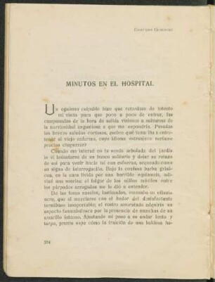 Minutos en el hospital