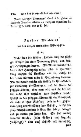 § 14. Von den flüssigen Körpern und deren Unterschiede