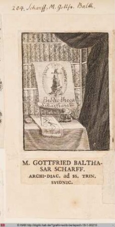 Exlibris des Gottfried Balthasar Scharff