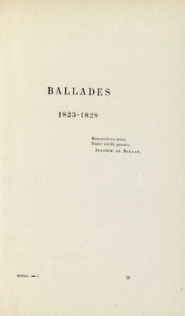 Ballades. 1823-1828