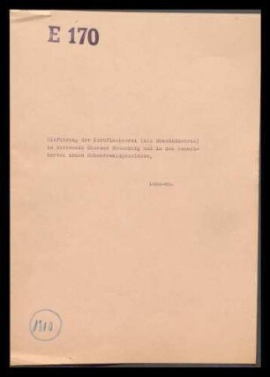 Einführung der Korbflechterei in Herrenalb, Oberamt Neuenbürg und in den benachbarten armen Schwarzwaldgemeinden