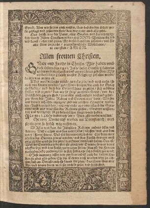 Allen fromen Christen.