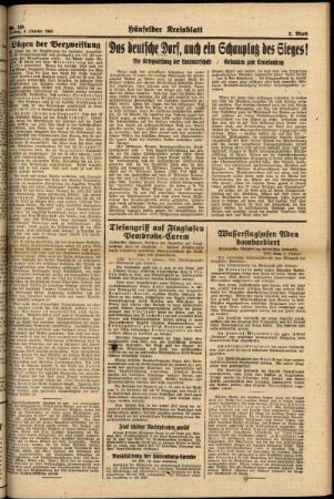 Zweite Ausgabe vom Freitag, den 04. Oktober 1940.