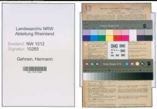 Entnazifizierung Hermann Gehnen , geb. 17.10.1904 (Einzelhaendler)