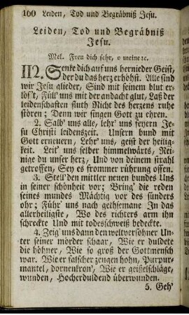 Leiden, Tod und Begräbnis Jesu.