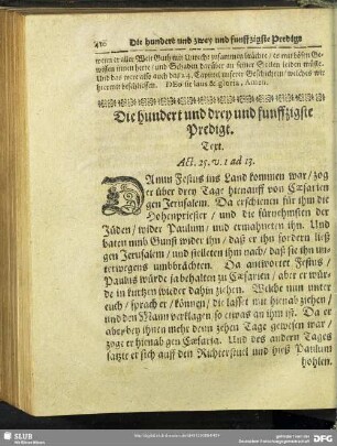 Die hundert und drey und funffzigste Predigt