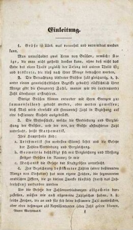 Leitfaden zum Unterrichte in der elementaren Mathematik