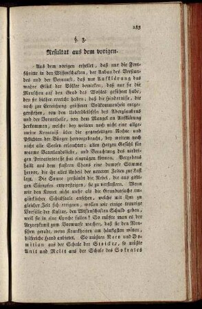 §. 3. Resultat aus dem vorigen.