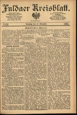 Ausgabe vom Dienstag, den 19. November 1895.