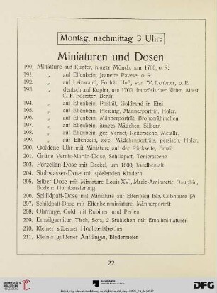 Montag, nachmittag 3 Uhr (Nr. 190-295)