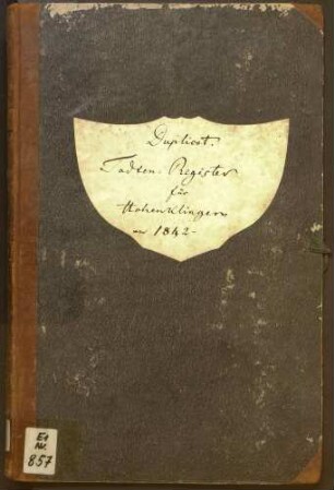 Totenregister III Hohenklingen