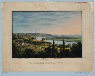 Blick vom Meisenberg an der Bautzner Straße über das Elbtal nach Osten, aus den "30 Mahlerischen An- und Aussichten von Dresden ..."