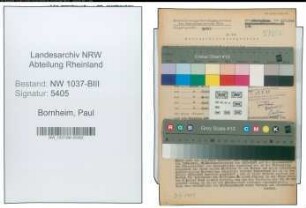 Entnazifizierung Paul Bornheim , geb. 24.12.1907 (Buchpruefer)