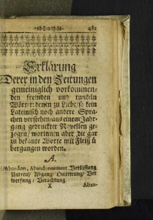 Erklärung Derer in den Zeitungen ...