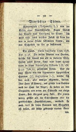 Vierfüßige Thiere.