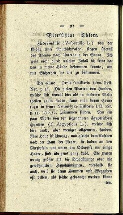 Vierfüßige Thiere.