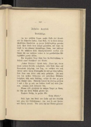 Zehntes Kapitel. Rückschläge.
