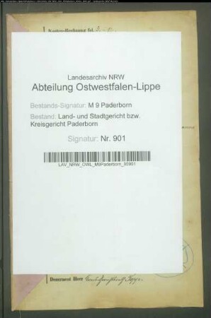 Erblasser: Lübbensmeyer gen. Watermanns, Joseph: