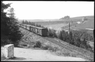 Malter. Talsperre - Mauer, Eisenbahnzug