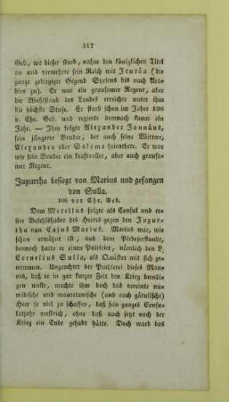 Jugurtha besiegt von Marius und gefangen von Sulla. 106 vor Chr. Geb