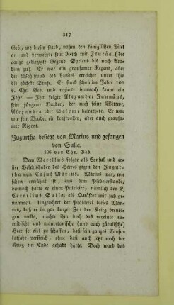Jugurtha besiegt von Marius und gefangen von Sulla. 106 vor Chr. Geb