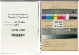 Entnazifizierung Kaete Mayntz , geb. 03.04.1890 (Geschaeftsinhaberin)