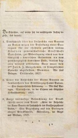 Freimüthige Gedanken eines Unparteiischen über einige Steitschriften zwischen Baden und Bayern