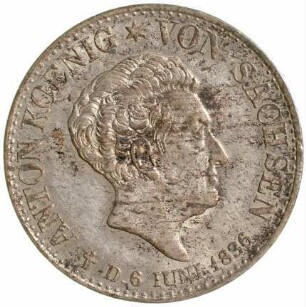 Münze, 1/6 Taler, 1836