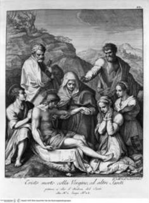 L'Etruria pittrice ovvero Storia della pittura toscana dedotta dai suoi monumenti che si esibiscono in stampa dal secolo X fino al presente / Marco Lastri. Traduttore in francese, Giuseppe Villette Firenze : Pagni & Bardi, 1791 - 1795. - 1 - 2 ; 2°Pietà; (tav.XL) - L'Etruria pittrice ... Band 1.