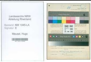 Entnazifizierung Hugo Meusel , geb. 25.01.1908 (Angestellter)