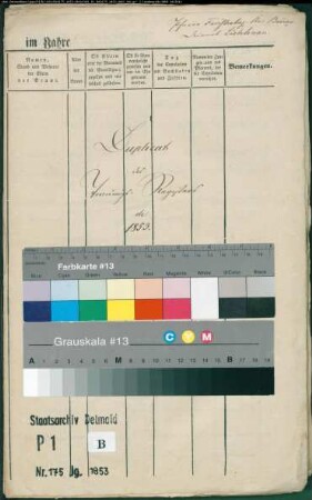 Kirchenbuchduplikat der katholischen Gemeinde Fürstenberg, Kreis Büren (GHT 1853-1860). (Gemeinde: Katholische Gemeinde Fürstenberg)