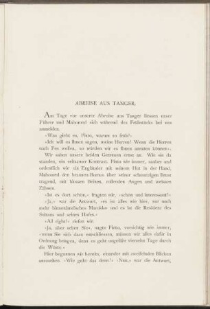 Abreise aus Tanger.